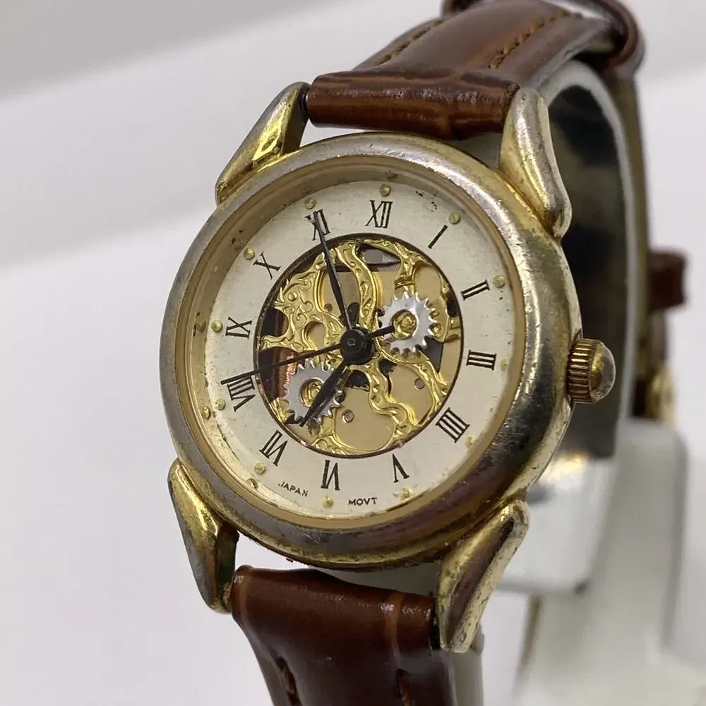 Vintage Fossil Skeleton Womens Watch New Batterh